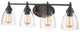 Elissa 4-Light Rubbed Bronze Bath Vanity-Light Clear Glass 30"