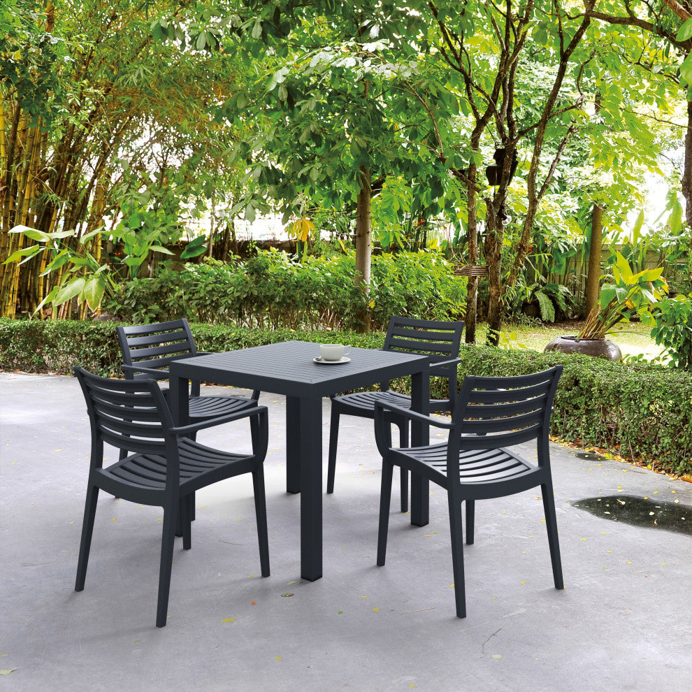 Compamia Artemis 5-Piece Outdoor Dining Set, Dark Gray