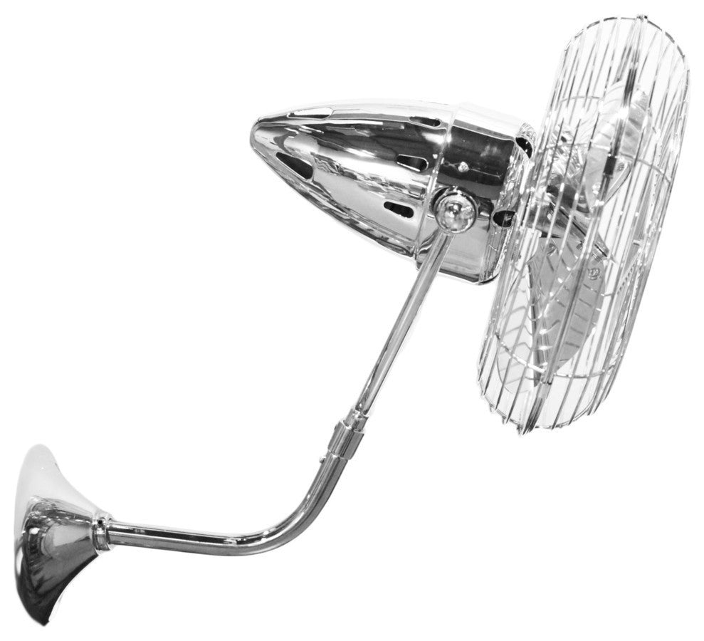 Bruna Parede Directional Wall Fan, Polished Chrome