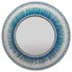 DecorShore 24" Round Wall Mosaic Mirror in Shades of Ocean Blue, Aqua and Teal
