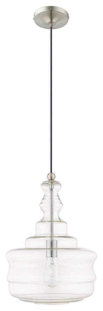 Livex Lighting Brushed Nickel 1-Light Mini Pendant
