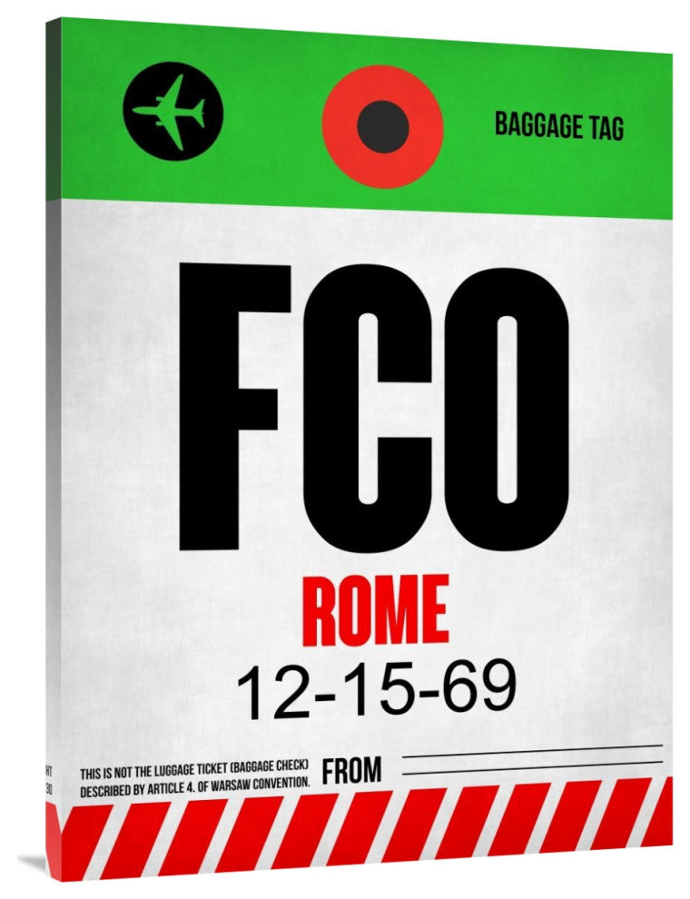 "FCO Rome Luggage Tag 1" Fine Art Print