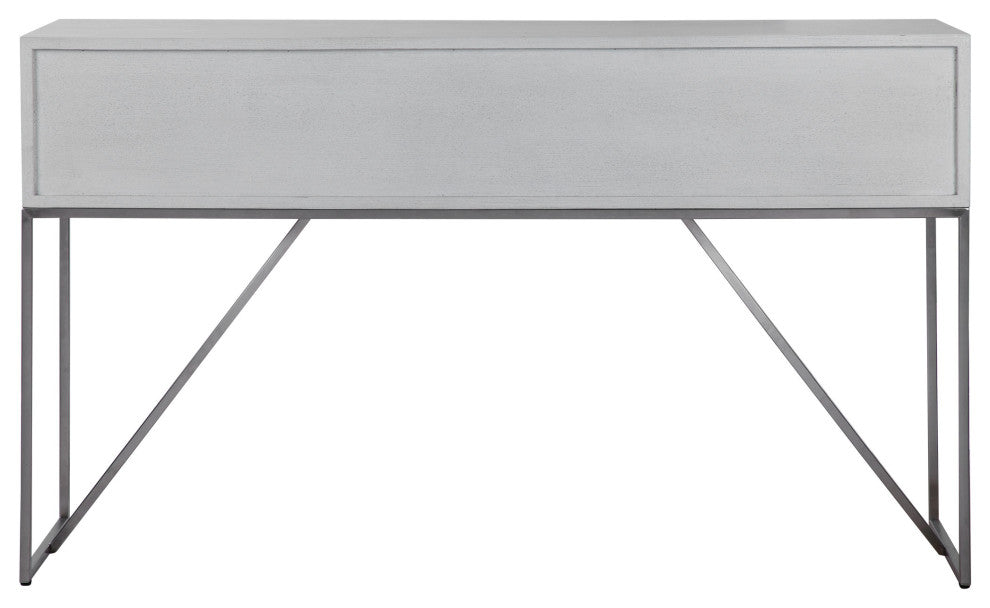 Uttermost Abaya White Console table