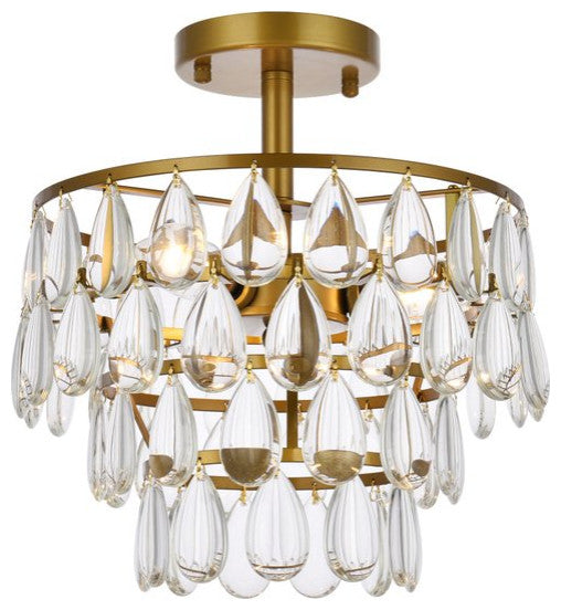 Murphy 12" Flush Mount, Brass