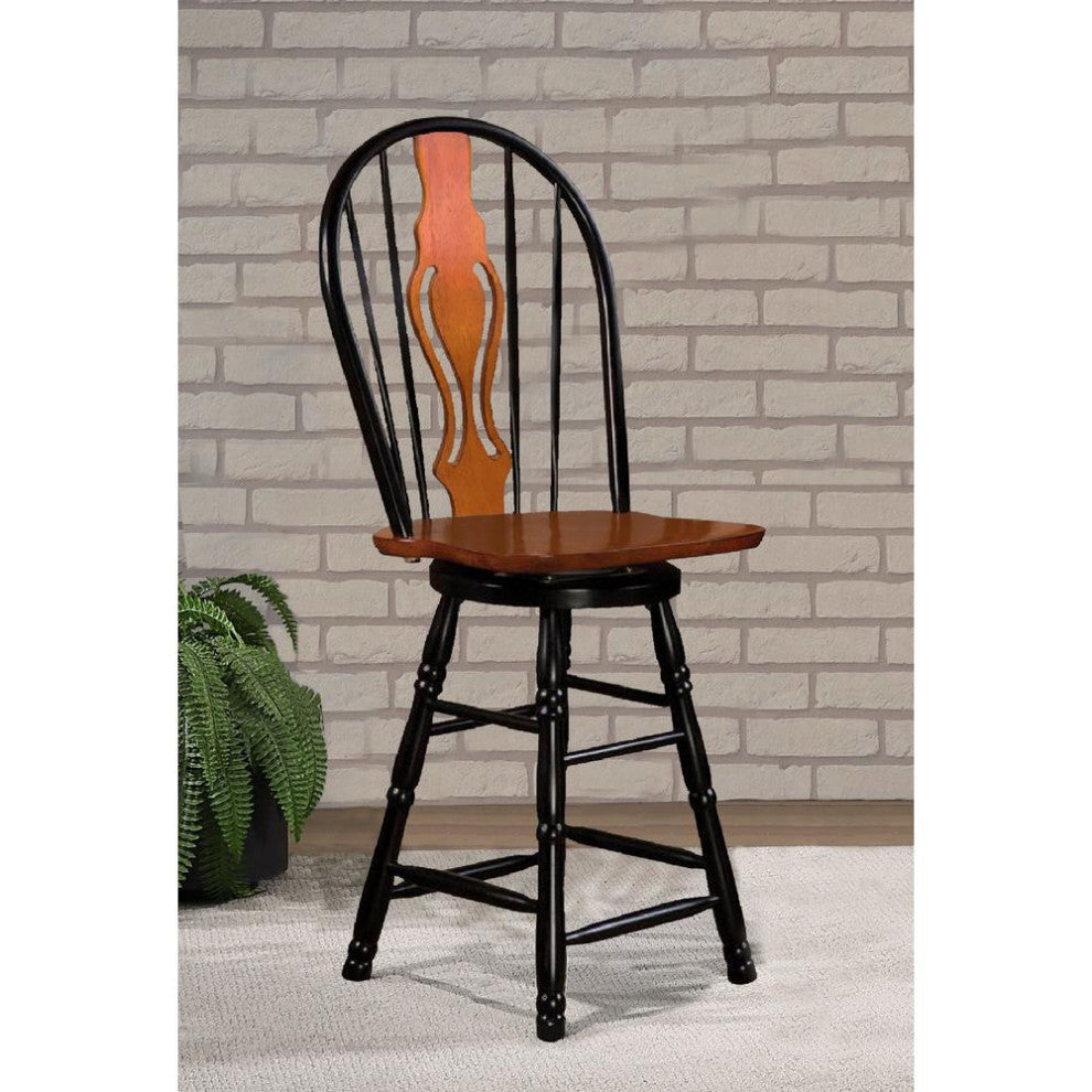 Black Cherry Selections 24 Keyhole Windsor Barstool