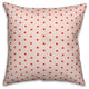 Tiny Hearts Pattern, Red and Pink Throw Pillow, 18"x18"