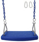 Flat Seat with 5.5 Ft Coated Chain, Blue