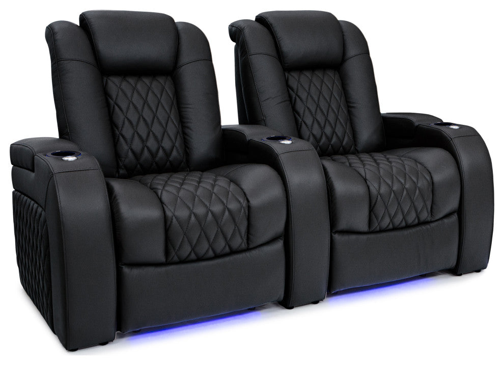 Seatcraft Virtuoso Home Theater Seating, Black, Row of 2