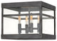 Hinkley Porter Small Flush Mount, Aged Zinc