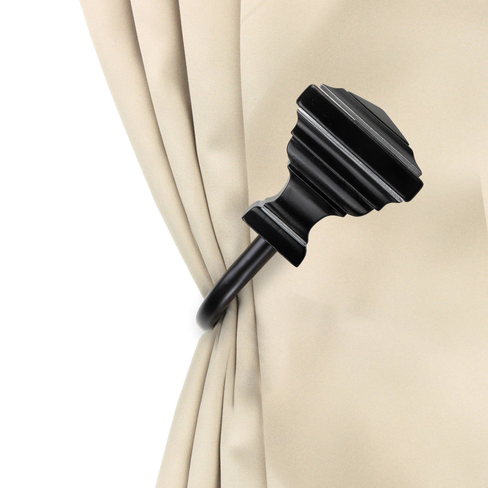 Kira Curtain Holdback, Pair, Black