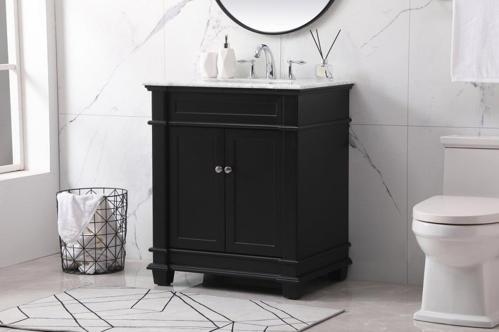 Weston Single Bathroom Vanity Set, Black, 30
