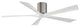 Irene-5H Flush Mounted Ceiling Fan, Brushed Pewter, Matte White Blades, 60"