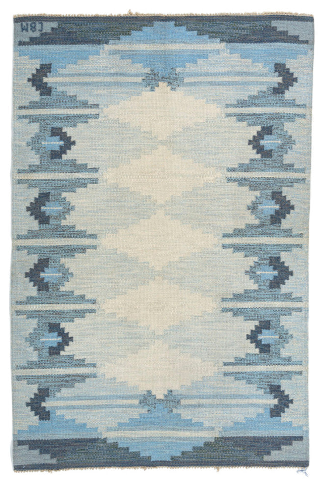 Vintage Swedish Scandinavian Area Rug, 4'6x6'10"