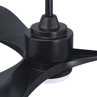 66 in Modern LED Ceiling Fan with 3 Blades and Remote Control, Black