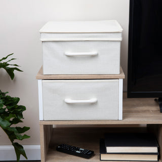 Stacking Storage Boxes With Laminate Top