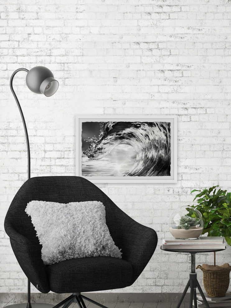 "Watch the Waves" Framed Painting Print, 12x8