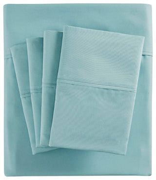 Madison Park 800 Thread Count Cotton-Blend Sateen 6-Piece Sheet Set, Aqua