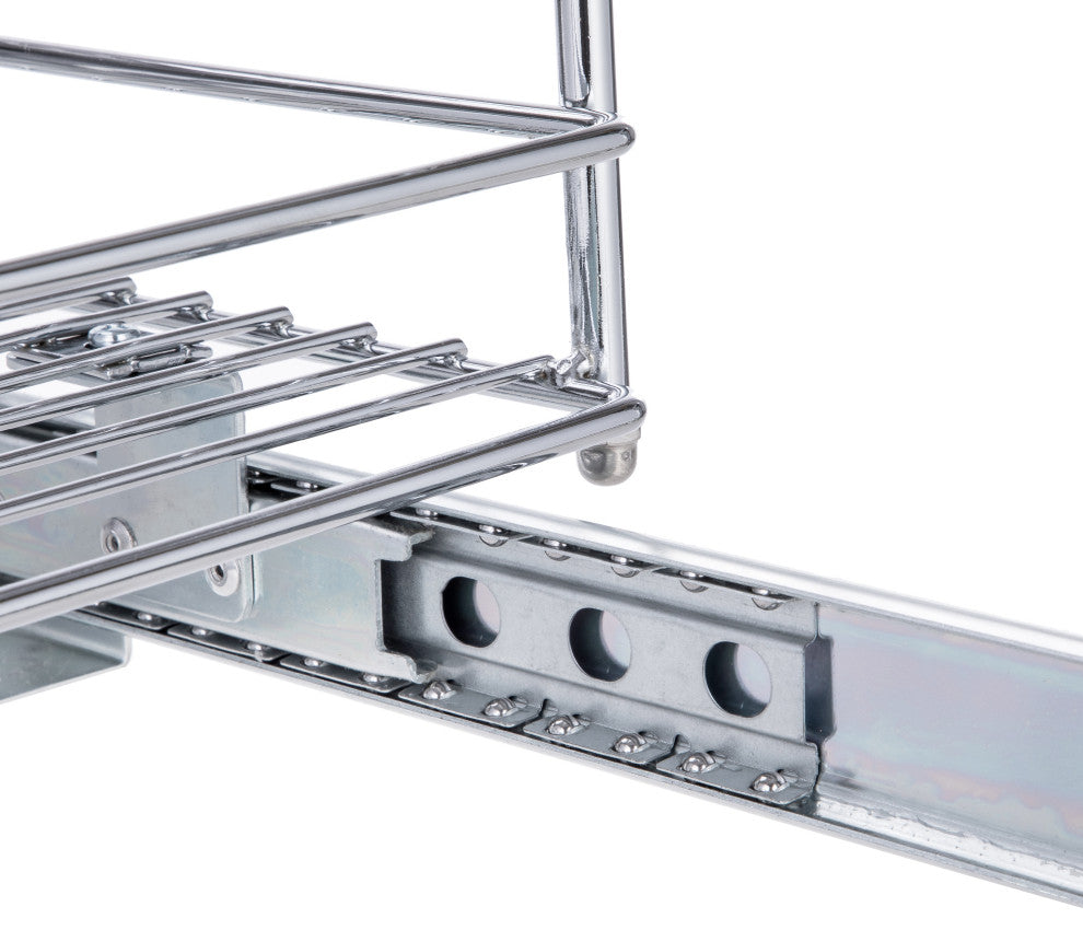 Home Zone Living Pull Out Drawer Cabinet Organizer, 2-Tier, 7 in. W x 20 in. D