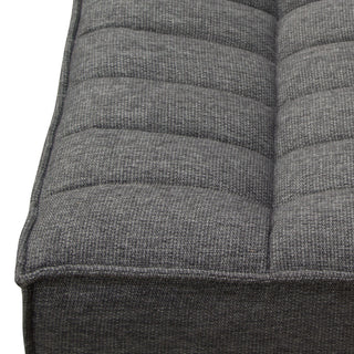 Marshall Scooped Seat Ottoman in Grey Fabric