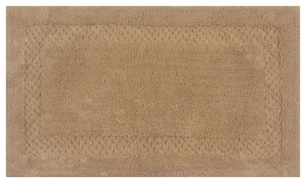 Classy Bath Rugs Set, 24"x40" Rectangle, Linen