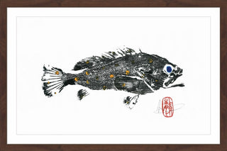 "Scamp Grouper" Framed Painting Print, 30"x20"