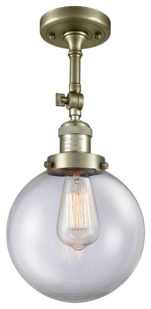 INNOVATIONS LIGHTING 201F-AB-G202-8-LED 1 Light LED Semi-Flush Mount