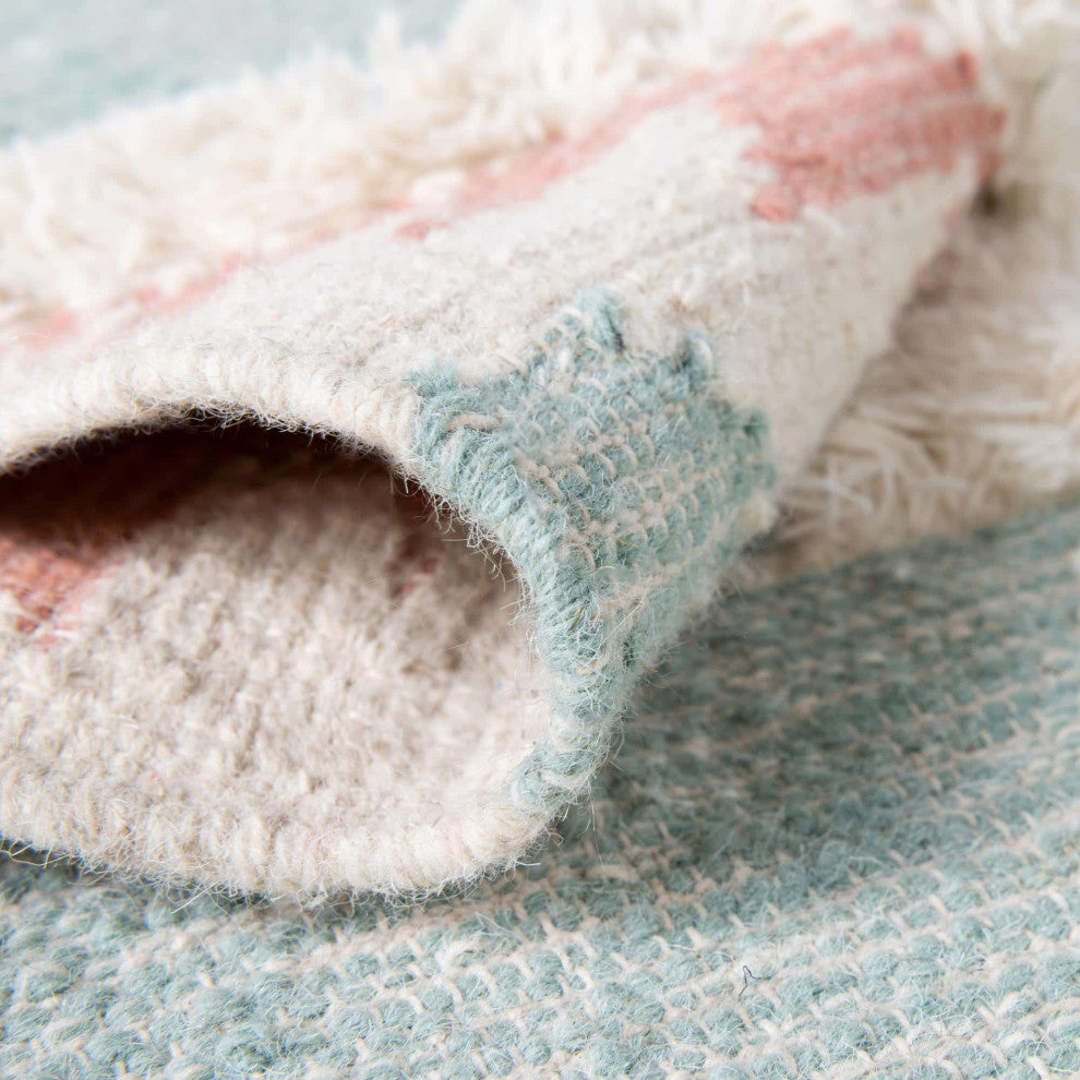 Unique Loom Ivory Mesa Area Rug, Light Blue, 6'x9', Rectangular