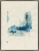 36x48 Splashes of Blue V, Framed Artwork, Silver