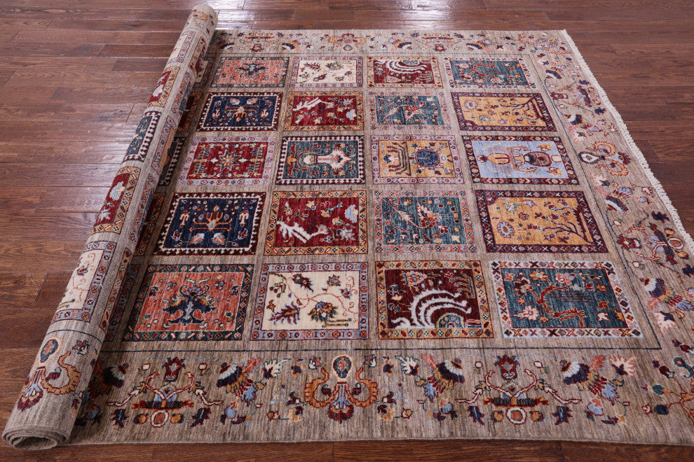 Persian Garden Design Hand-Knotted Rug 6' 8" X 10' 0" - Q12775