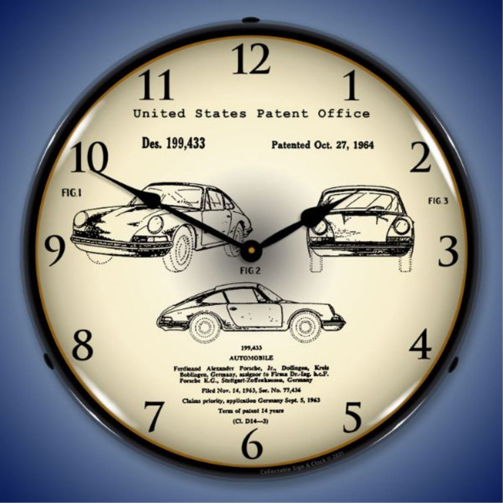 21031206 Porsche 911 1964 Patent Clock
