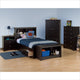 Prepac Sonoma 5-Piece Twin Youth Bedroom Set in Black