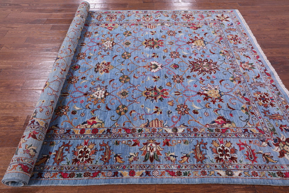 Hand-Knotted Persian Tabriz Wool Rug 6' 9" X 9' 3" - Q12773