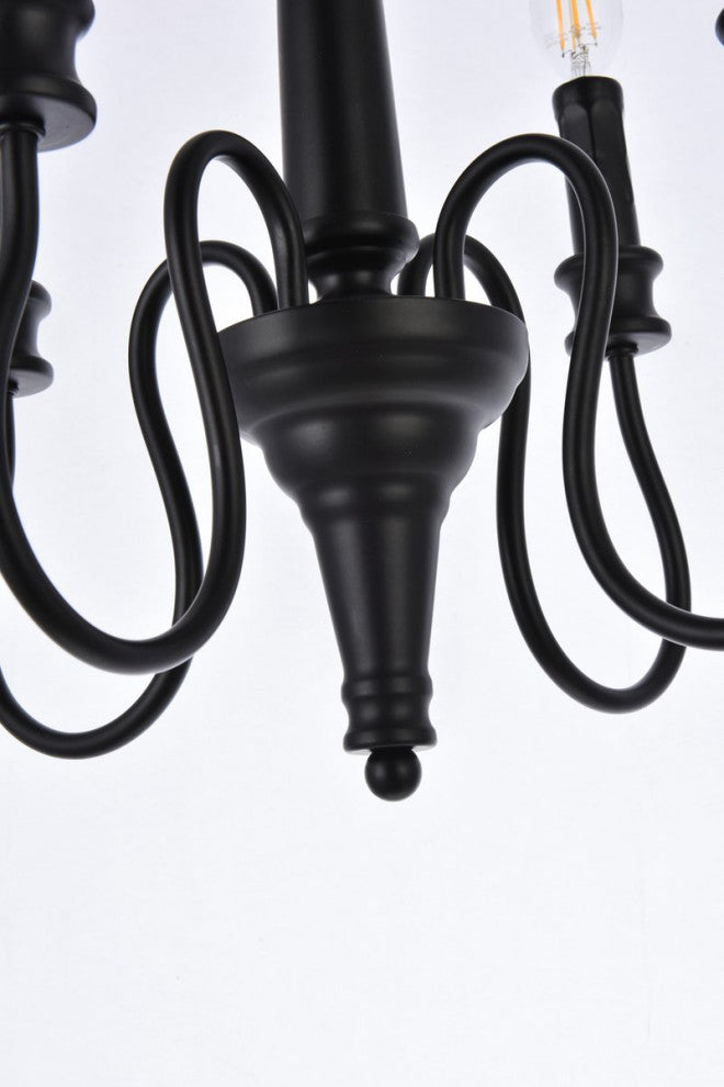 Flynn 4-Light Pendant, Black