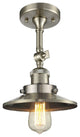 Railroad 1-Light Semi-Flush Mount, Brushed Satin Nickel