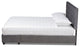 Caronia Modern Gray Velvet Fabric 2-Drawer Queen Size Platform Storage Bed