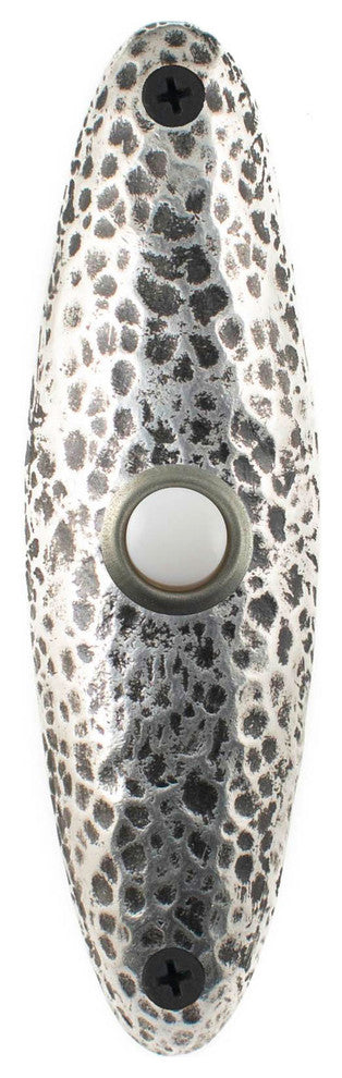 Hammered Doorell, Handmade Luxury Hardware, Polished Pewter