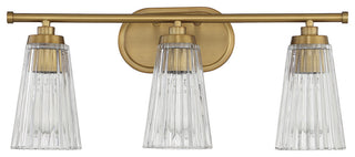 Chantilly 3-Light Bathroom Vanity Light, Warm Brass