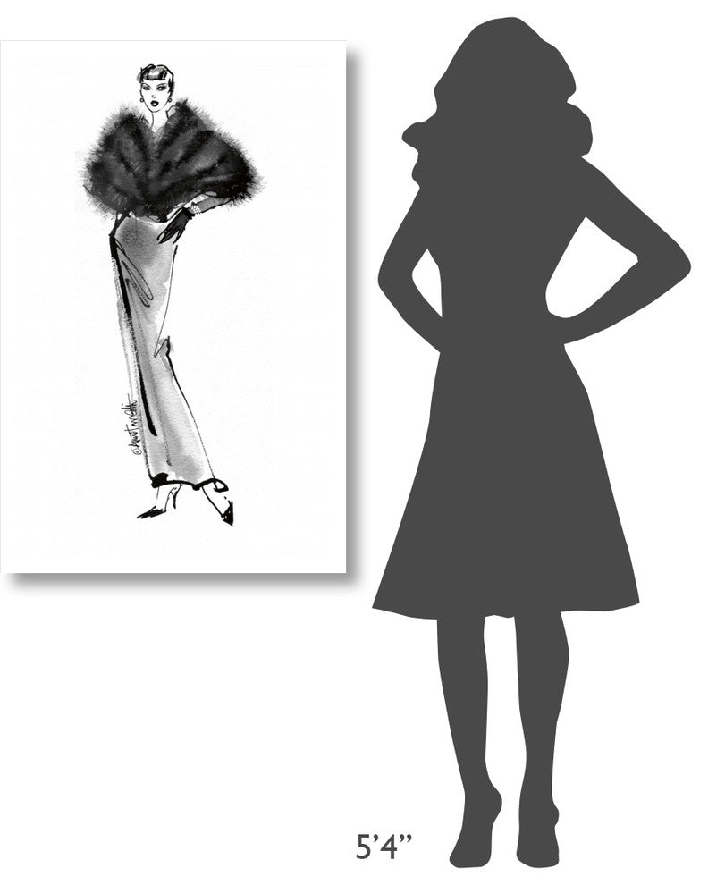 "Fifties Fashion I" Digital Paper Print by Anne Tavoletti, 27"x42"