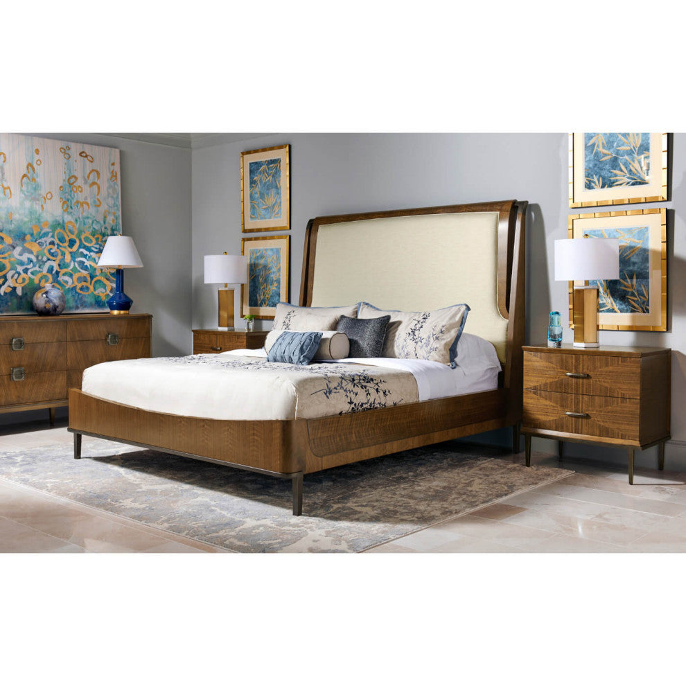 Mid Century Style Walnut Nightstands