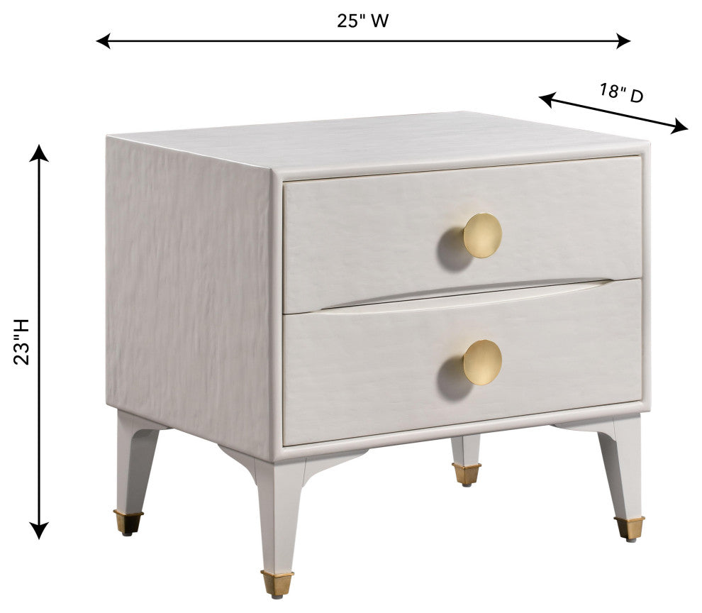 Divine White Nightstand