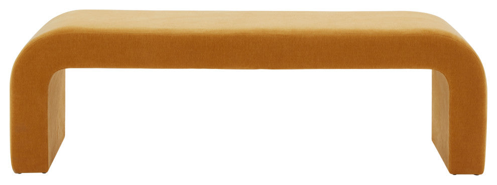 Safavieh Couture Caralynn Boucle Bench, Butterscotch