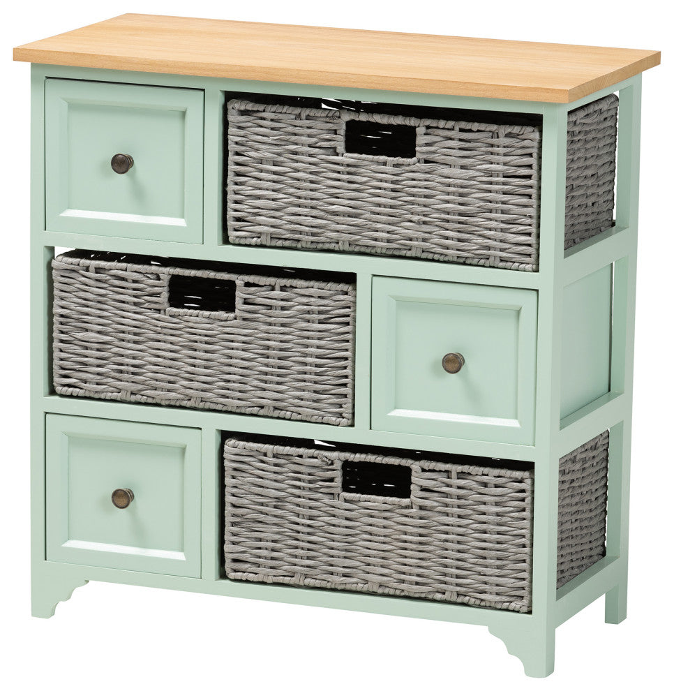 Miette Two-Tone 3-Drawer Storage Unit With Baskets
