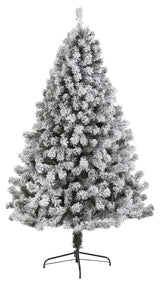 7' Flocked West Virginia Fir Artificial Christmas Tree