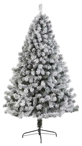 7' Flocked West Virginia Fir Artificial Christmas Tree