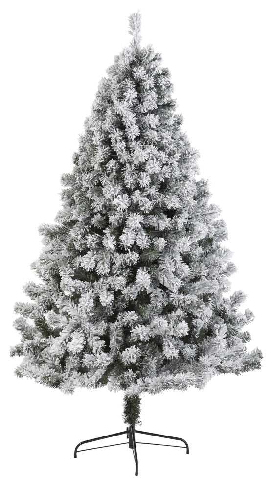 7' Flocked West Virginia Fir Artificial Christmas Tree