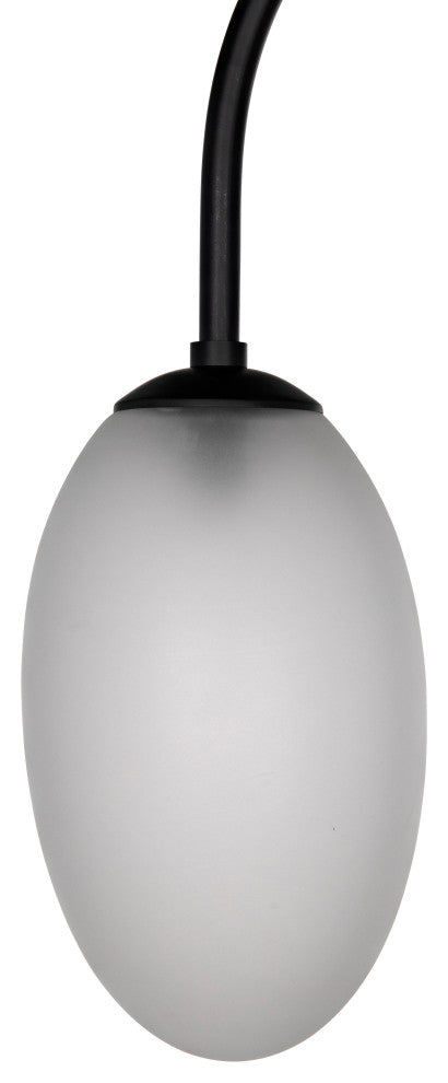 Swan Floor Lamp, Black Steel