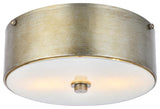 Hazen 2 light 12 inch Vintage Silver flush mount