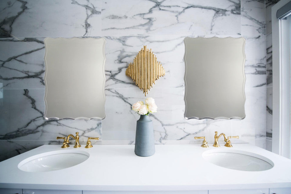 Frameless Ridge Mirror, 23.6"x31.5"