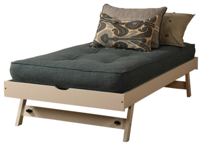Pop Up, White Finish With Linen Aqua Mattress