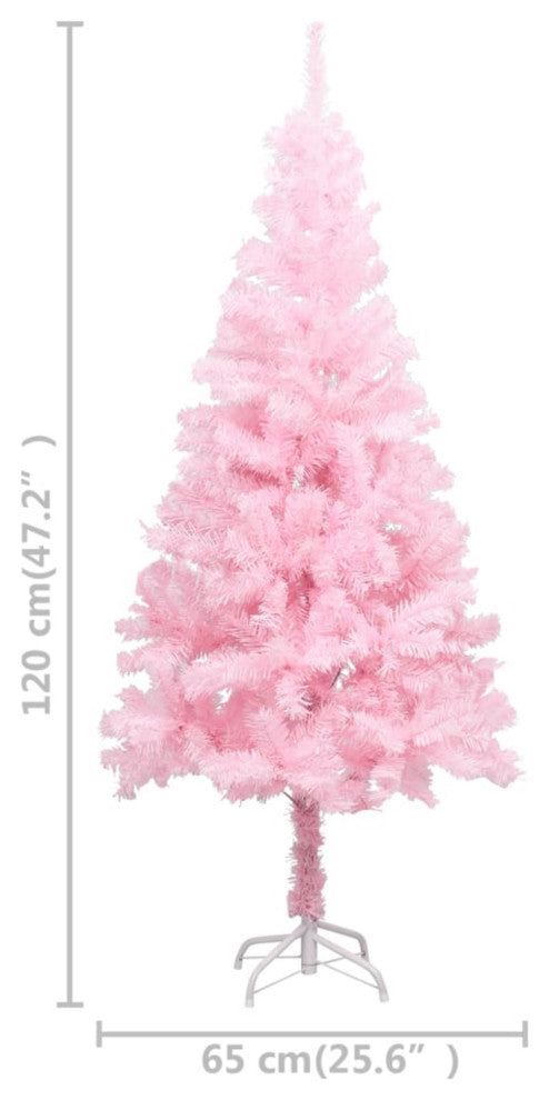Vidaxl Artificial Christmas Tree With Stand Pink 47.2" Pvc